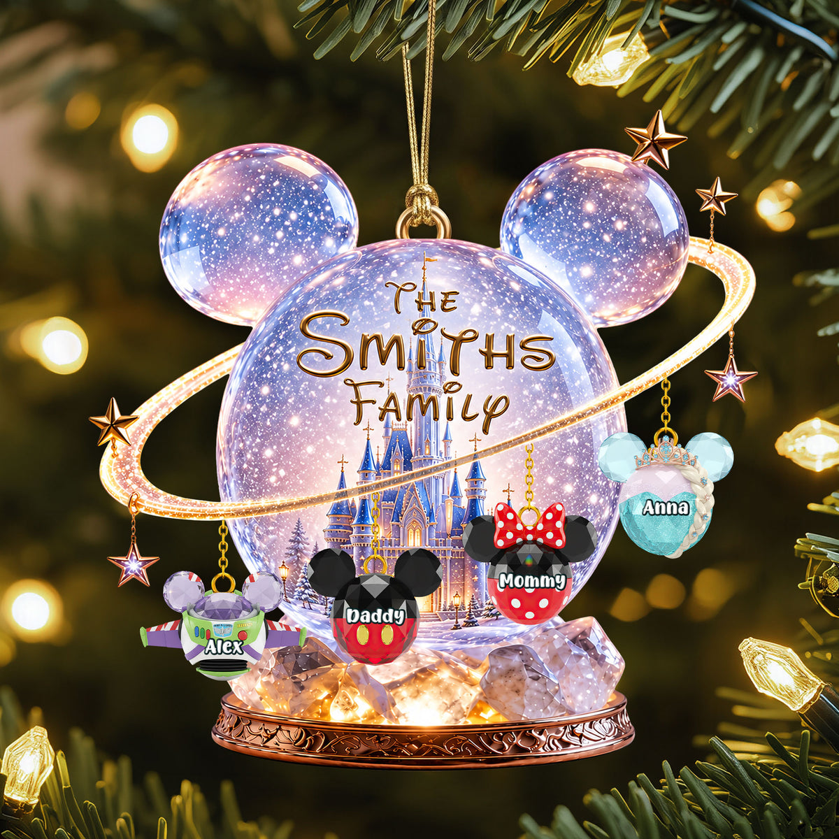 Christmas Family Castle Ornament - Personalized Gifts For Family Christmas Ornament 05OHTI050826-Homacus
