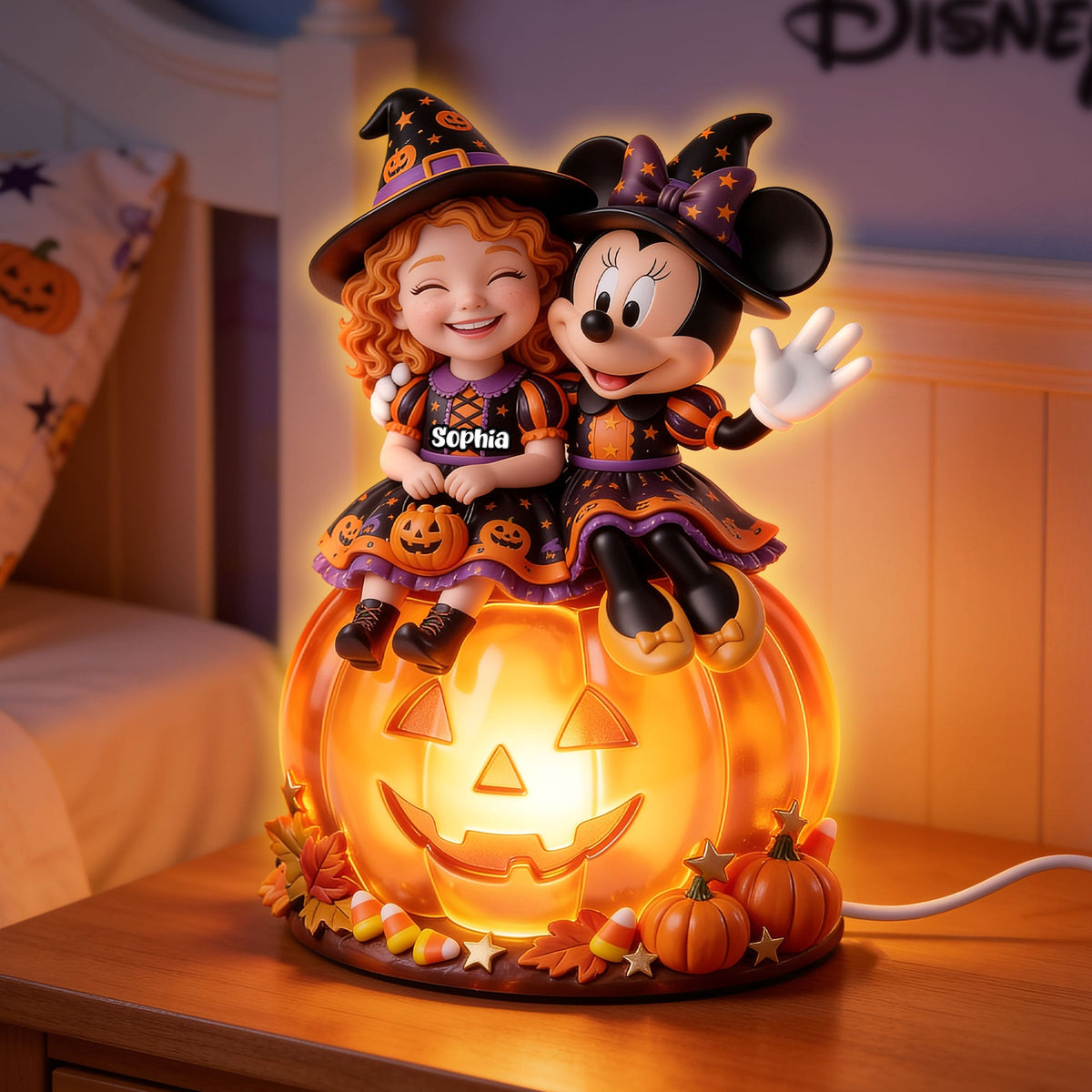 Lovely Mischievous Acrylic Light Box - Custom Photo Halloween Gifts 04tyti070826
