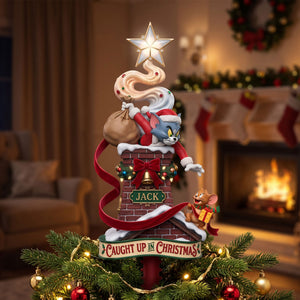 Christmas Catch-Up Acrylic Tree Topper - Personalized Gifts 01HATI240826
