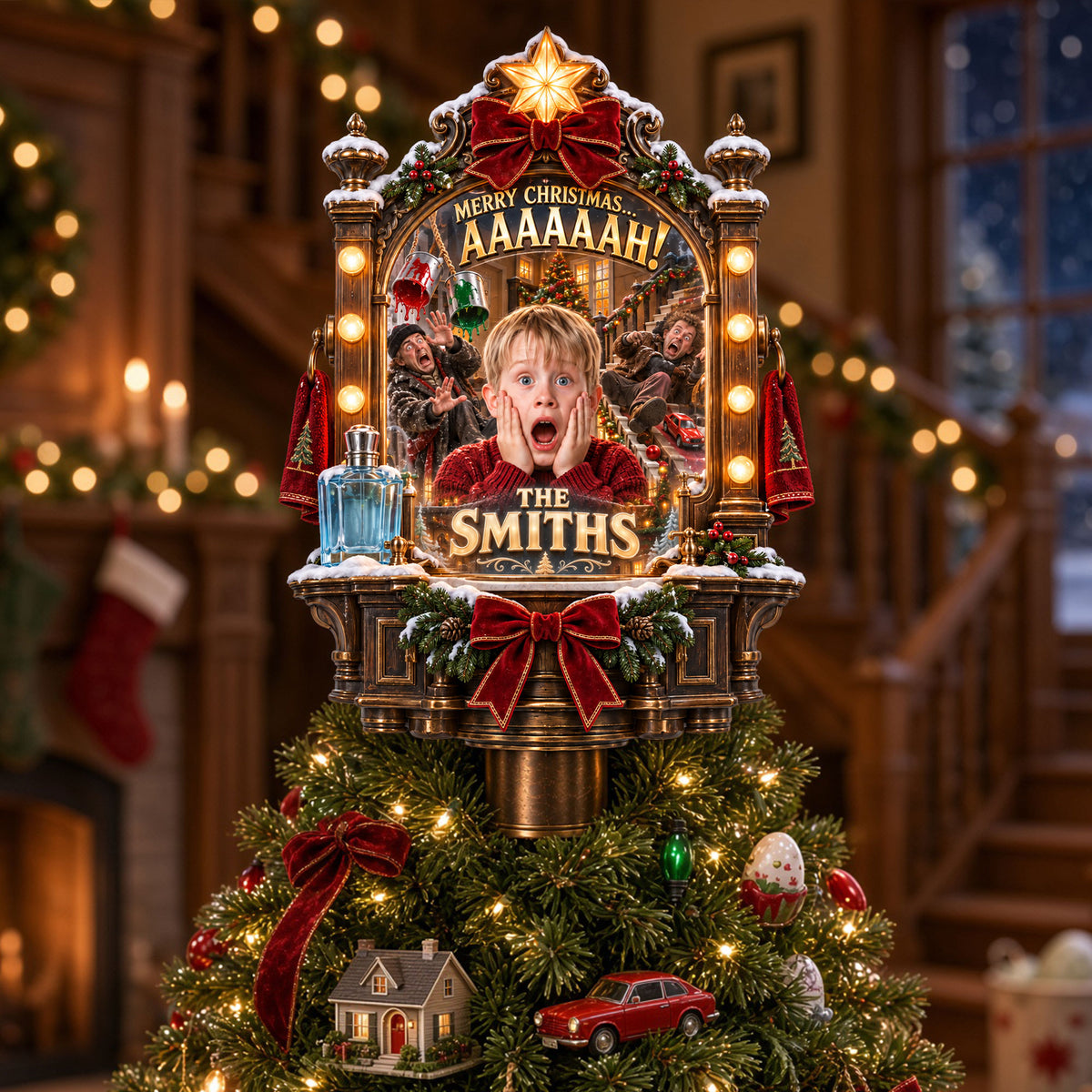 Classic Christmas Comedy Tree Topper - Personalized Christmas Gifts 06hati180926-Homacus