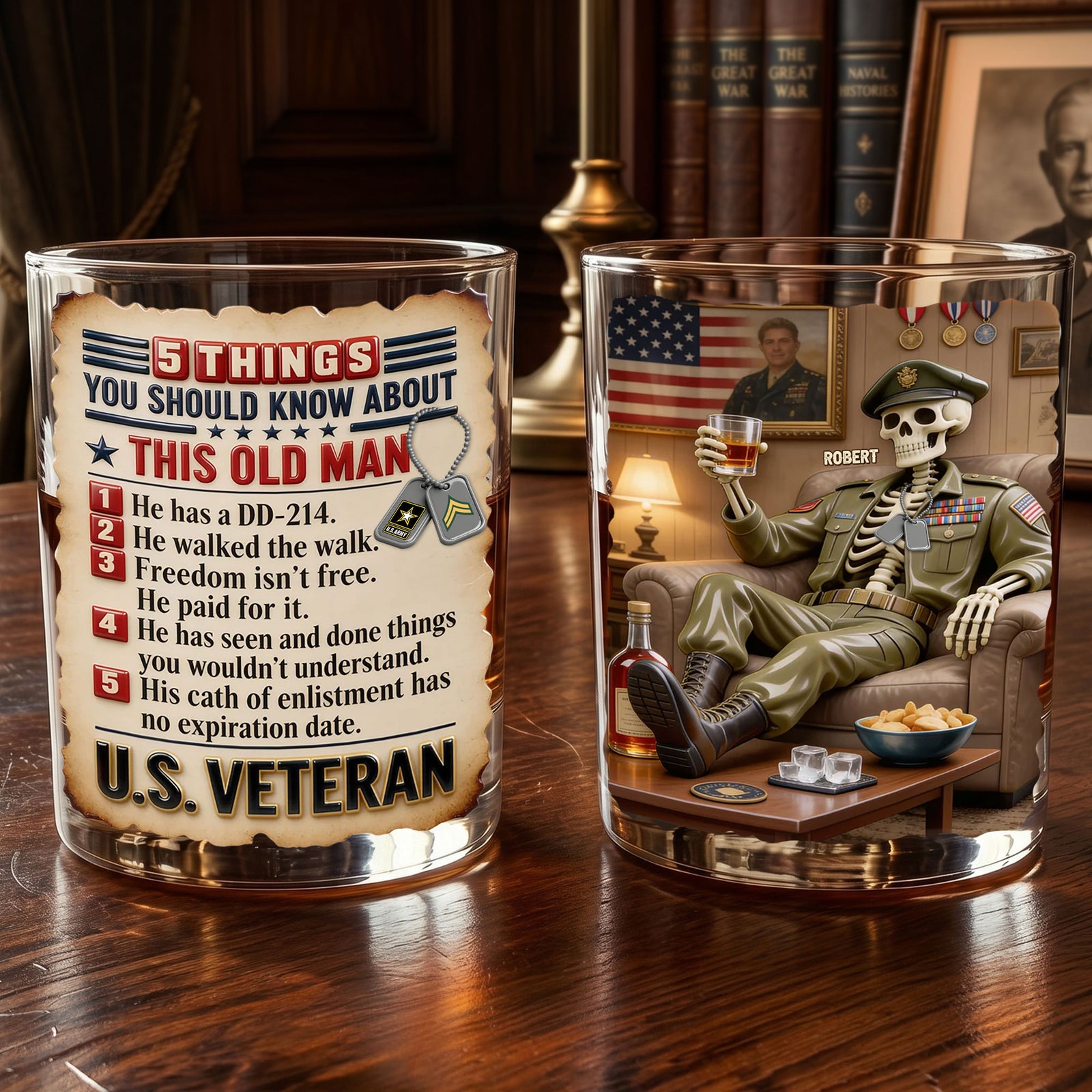 Served With Honor Round Glass - Personalized Gifts For Veterans 04TOTI250626-Homacus