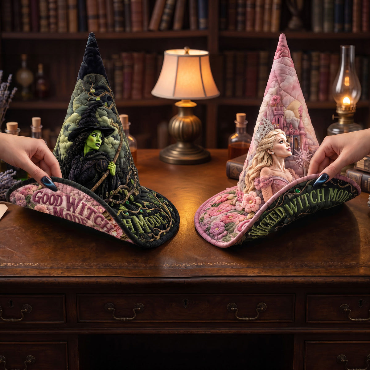 Switch Mode Reversible Quilted Witch Hat, Personalized Gifts For Witch Lovers 02qhti140826