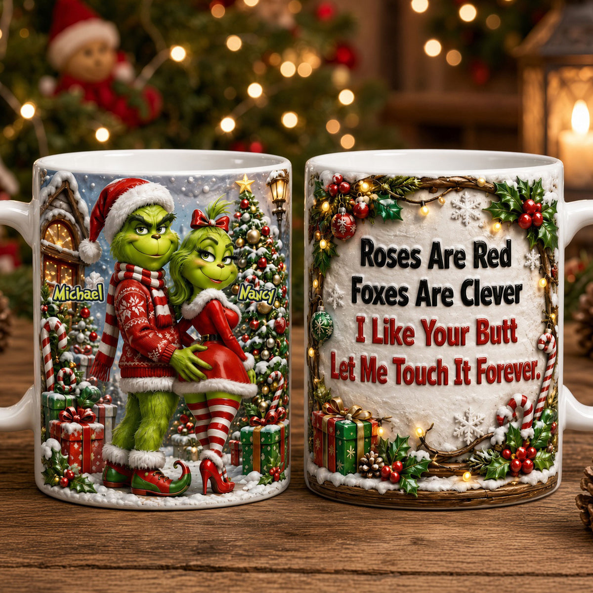 Funny Christmas Couple Coffee Mug - Personalized Gifts For Couple Coffee Mug 05NATI150926-Homacus
