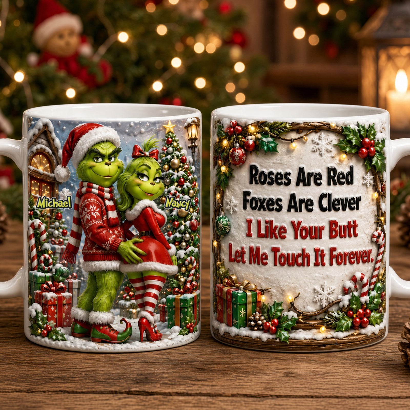 Funny Christmas Couple Coffee Mug - Personalized Gifts For Couple Coffee Mug 05NATI150926-Homacus