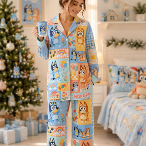 Puppy Cozy Pajamas Set - Personalized Gifts 01pati250826