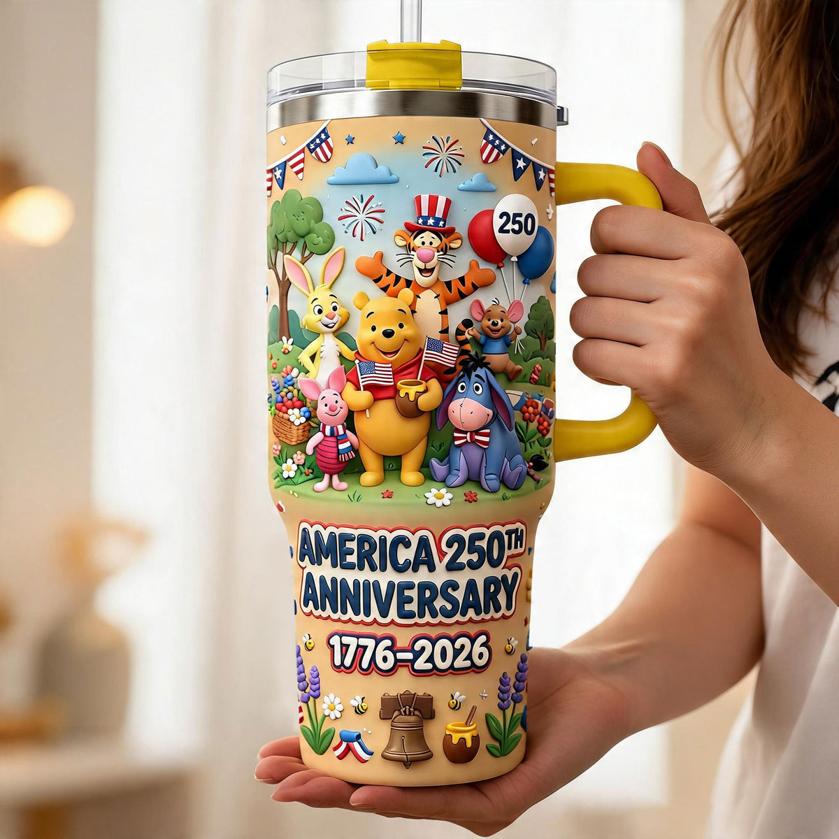 Born To Be Free Tumbler With Handle - Personalized Gifts For Patriots 01TYTI290626-Homacus