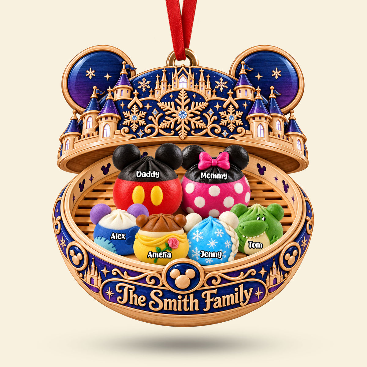 Dumpling Family Ornament - Personalized Gifts For Family Christmas Ornament 02OHTI280926-Homacus