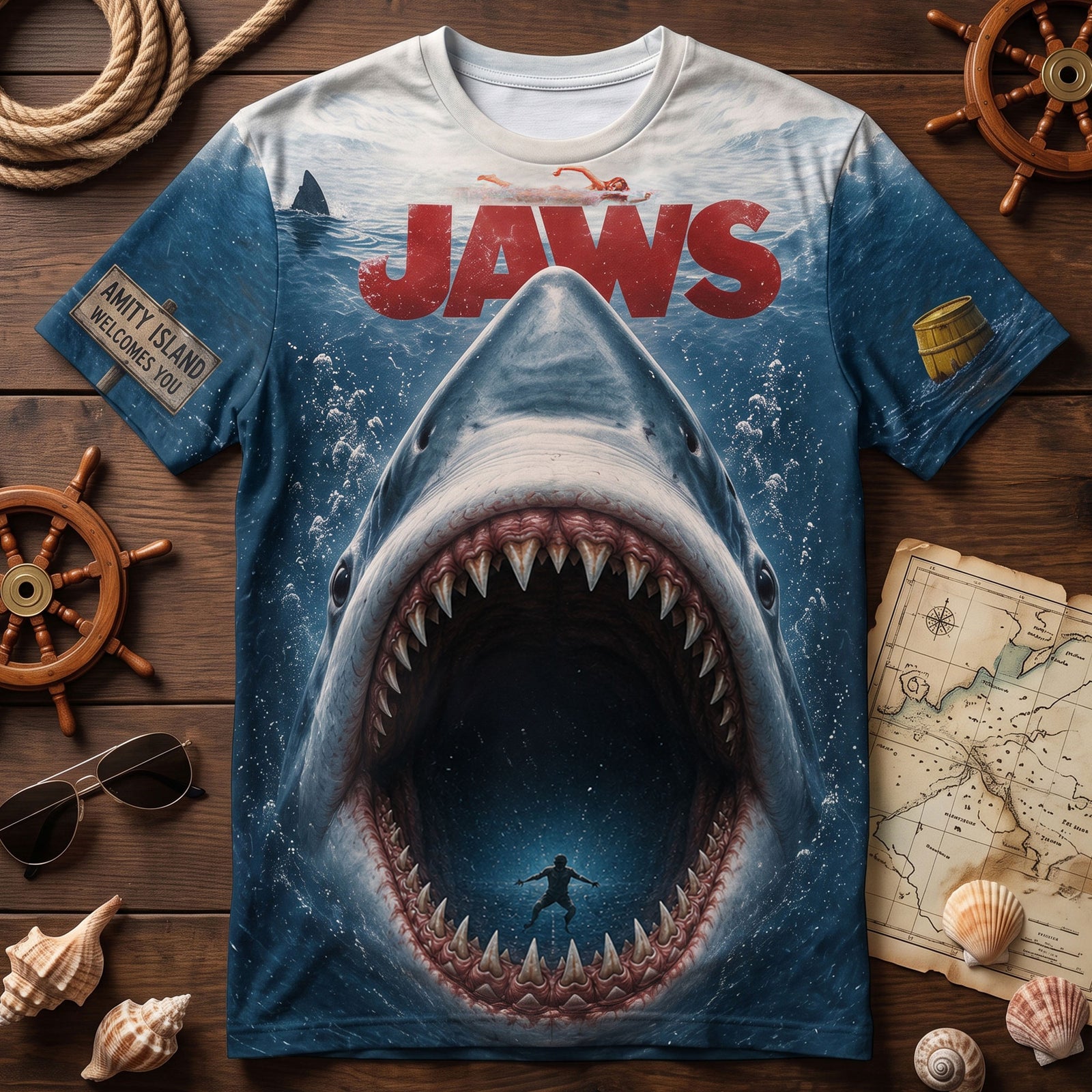 Scary Blue Ocean Shirt - Personalized Gifts 01nati140726-Homacus
