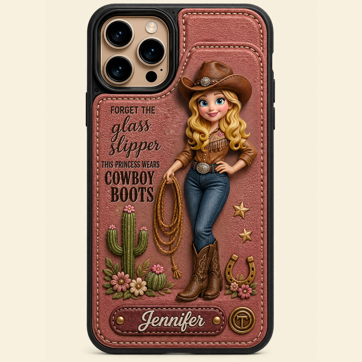 Cowgirl Leather Flip Wallet Phone Case - Personalized Gifts For Cowgirl 02nati020626-Homacus