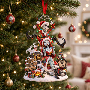 Spooky Couple Christmas Light Ornament - Personalized Gifts For Couple 02pati180926