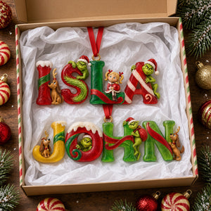 Grouchy Mischief Alphabet Christmas Acrylic Ornament - Personalized Christmas Gifts 06pati081026-Homacus