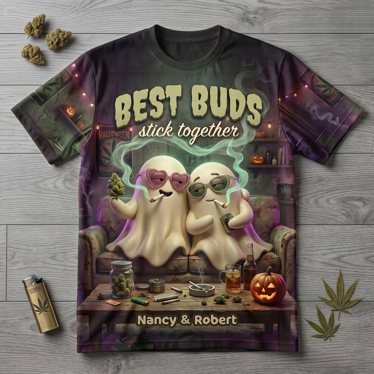 Funny Ghost Soulmates Shirt - Personalized Halloween Gifts For Couple 04toti140826