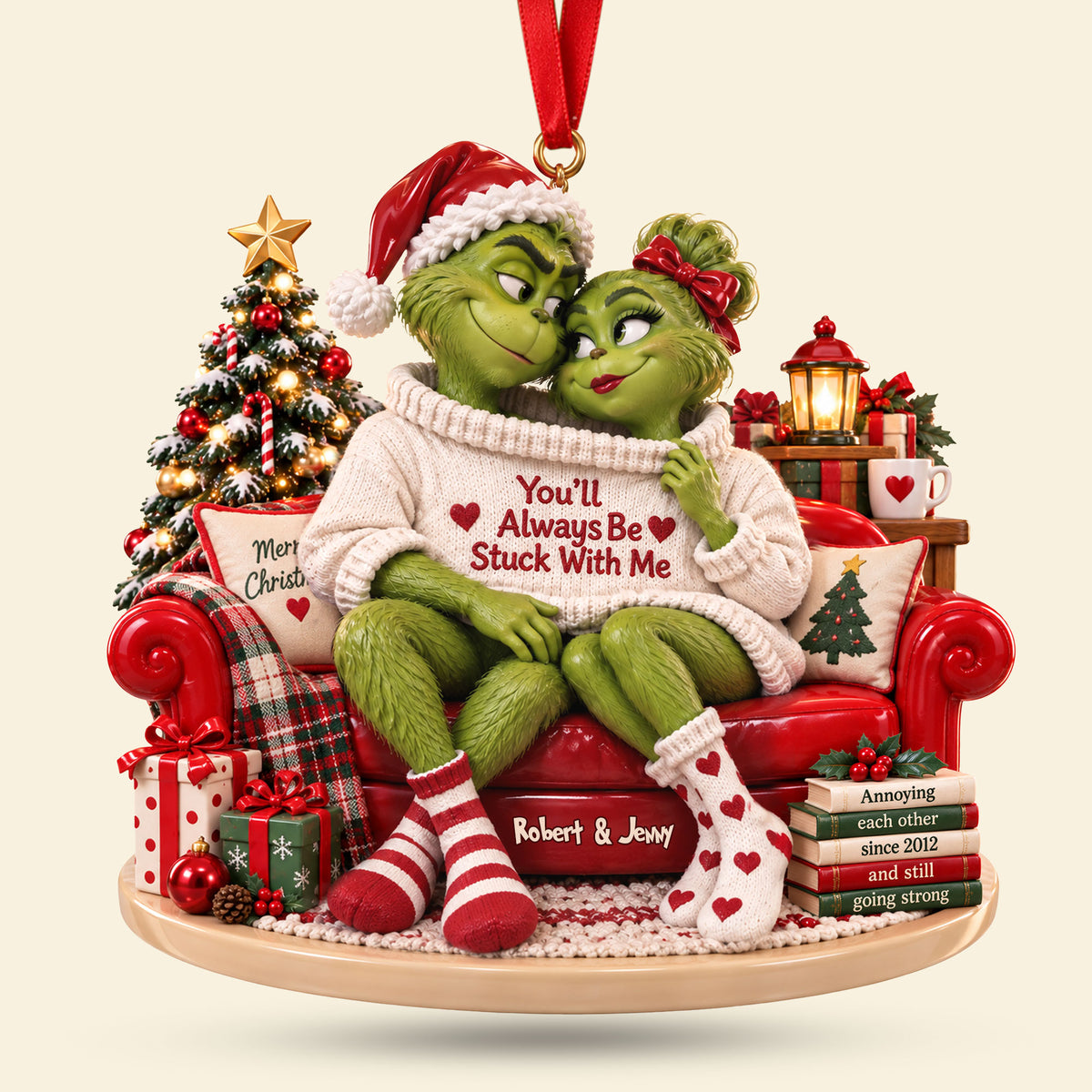 Tied Together Forever Ornament - Personalized Gifts For Couple 03QHTI150926-Homacus