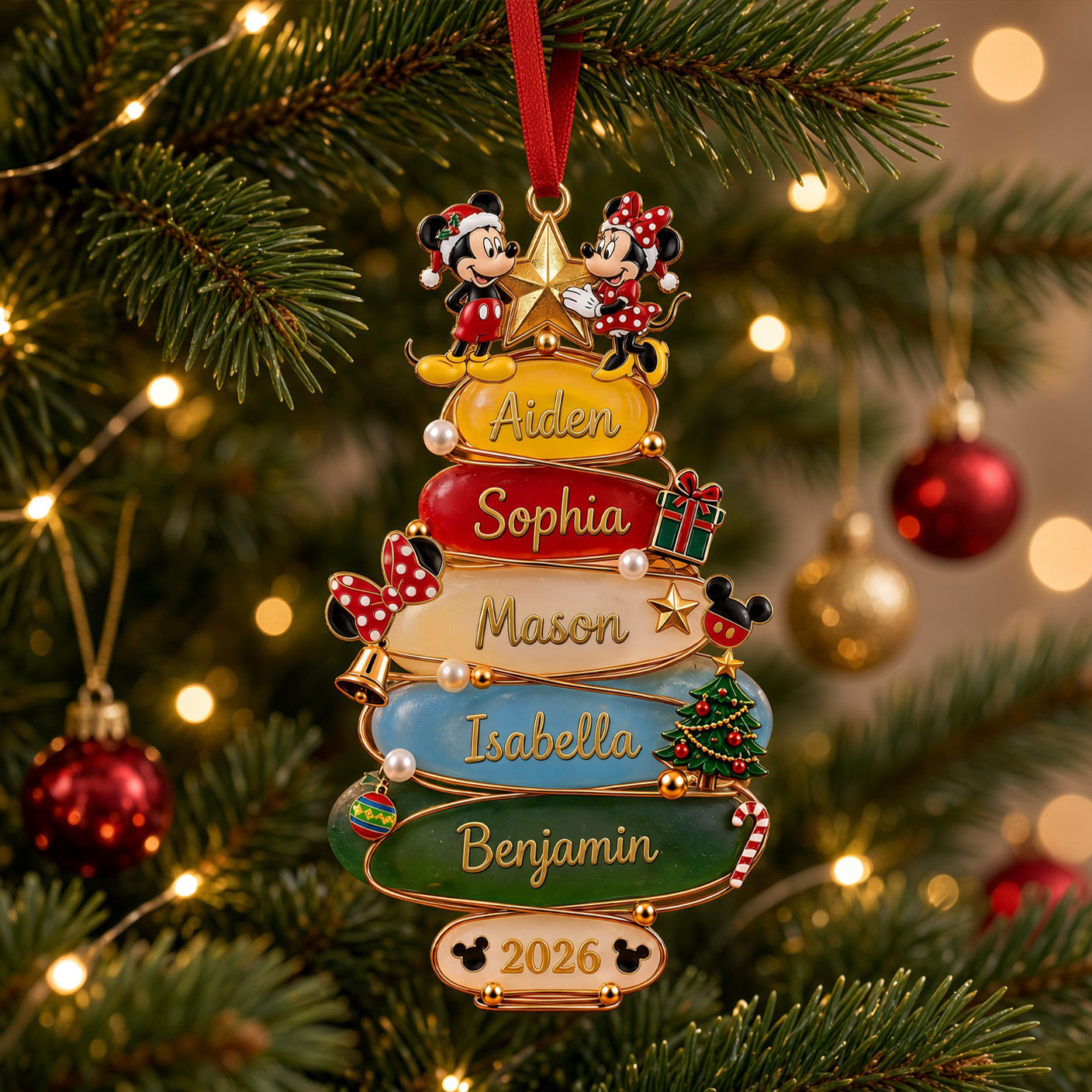 Frosted Seaglass Family Christmas Tree Ornament - Personalized Gifts For Family 05PATI051026-Homacus