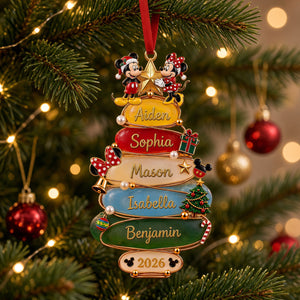 Frosted Seaglass Family Christmas Tree Ornament - Personalized Gifts For Family 05PATI051026