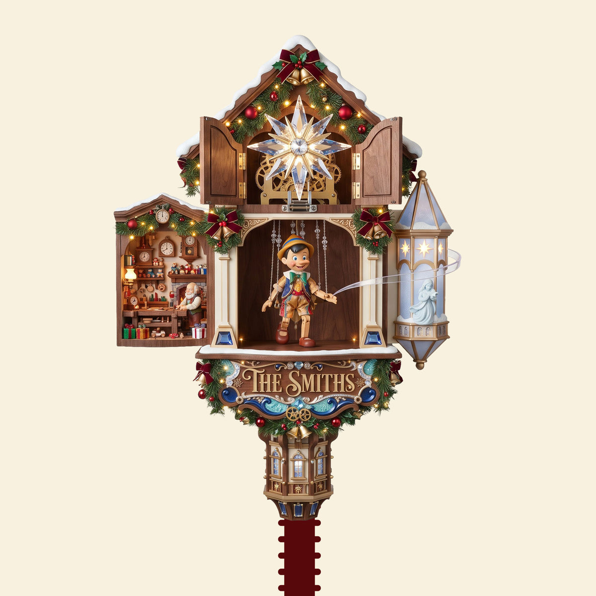 Little Wooden Boy Acrylic Christmas Tree Topper - Personalized Gifts 02HATI020926