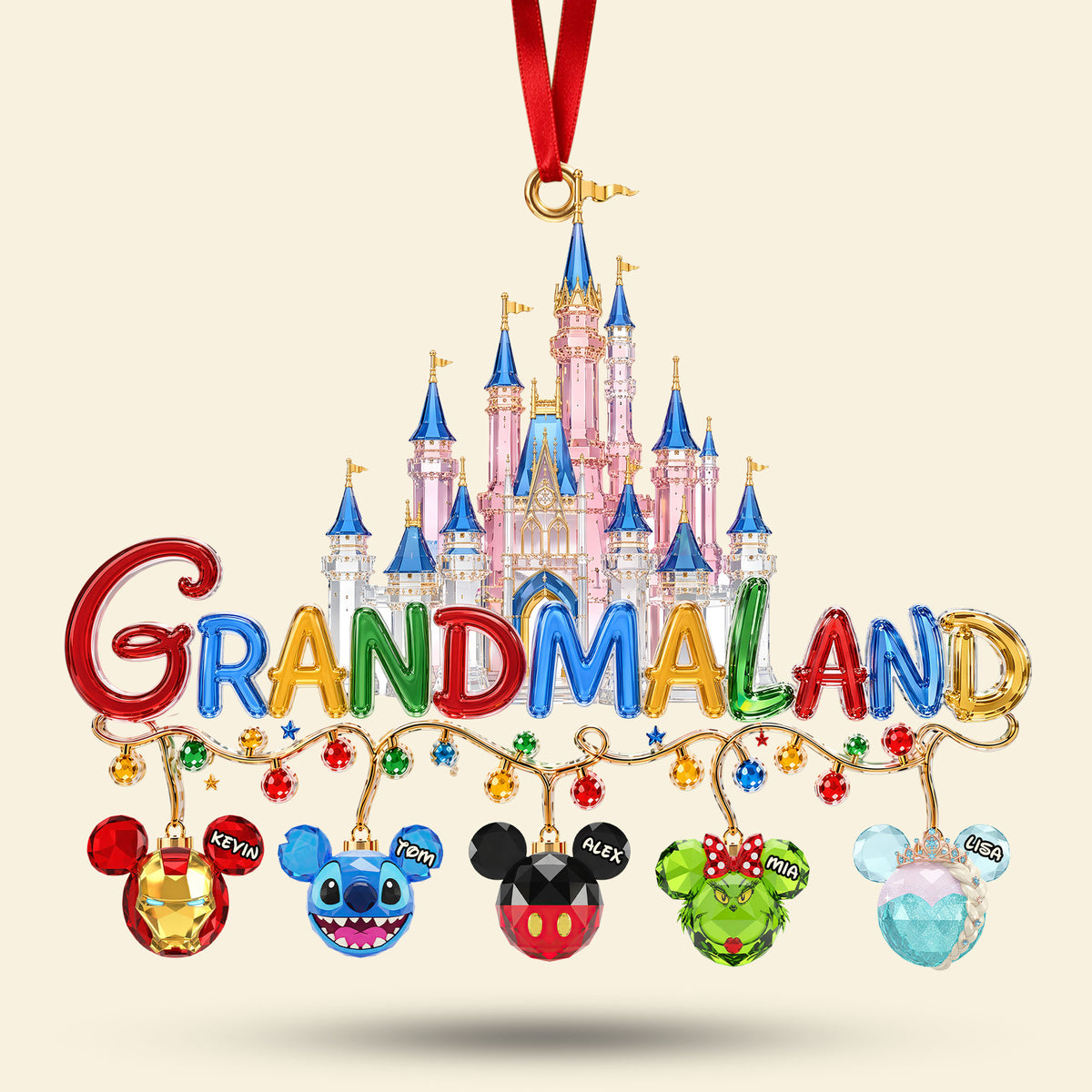 Magical Family Castle Ornament - Personalized Christmas Gifts Family 03OHTI020926