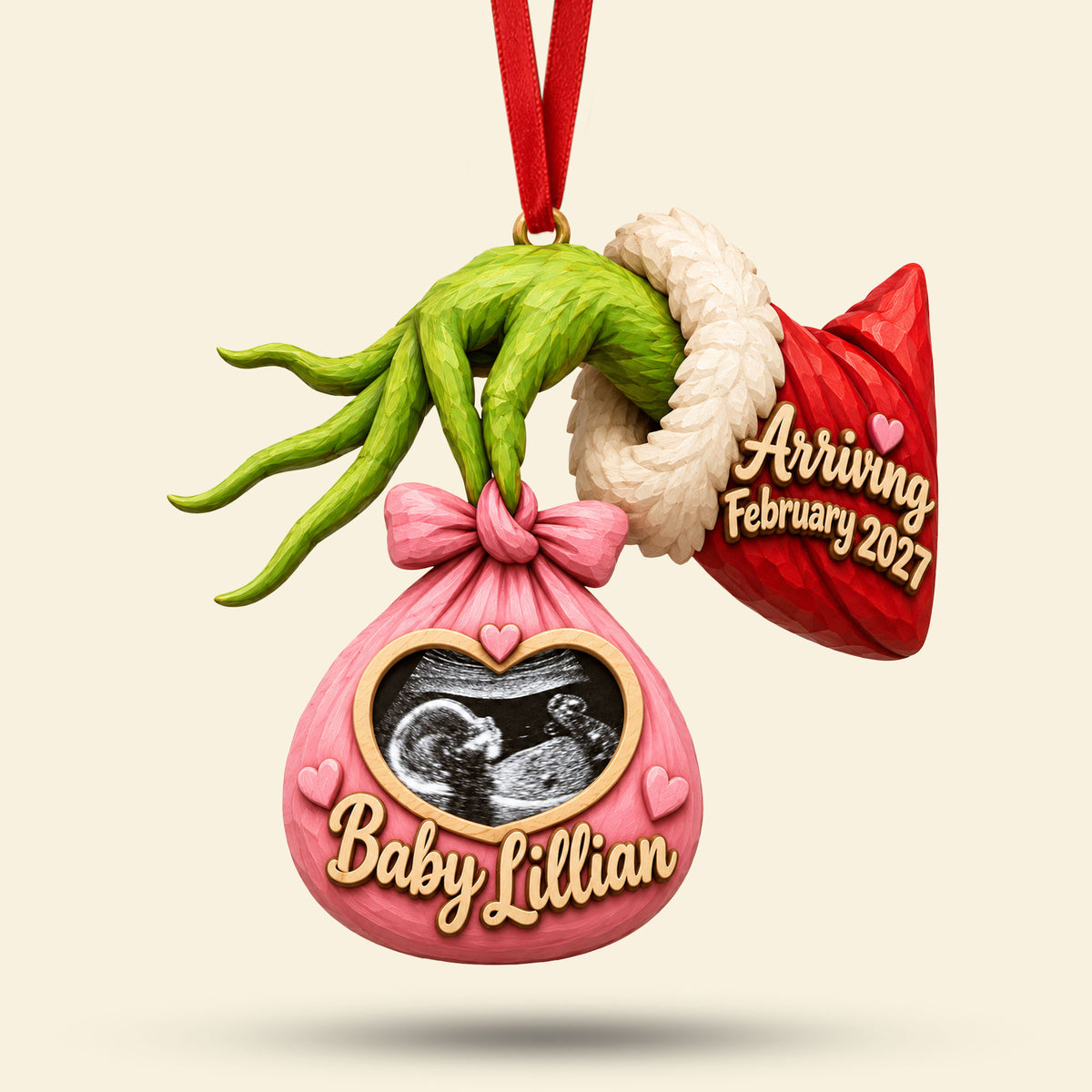 Little Miracle Pregnancy Acrylic Ornament - Personalized Gift For Christmas 04HUTI161026-Homacus