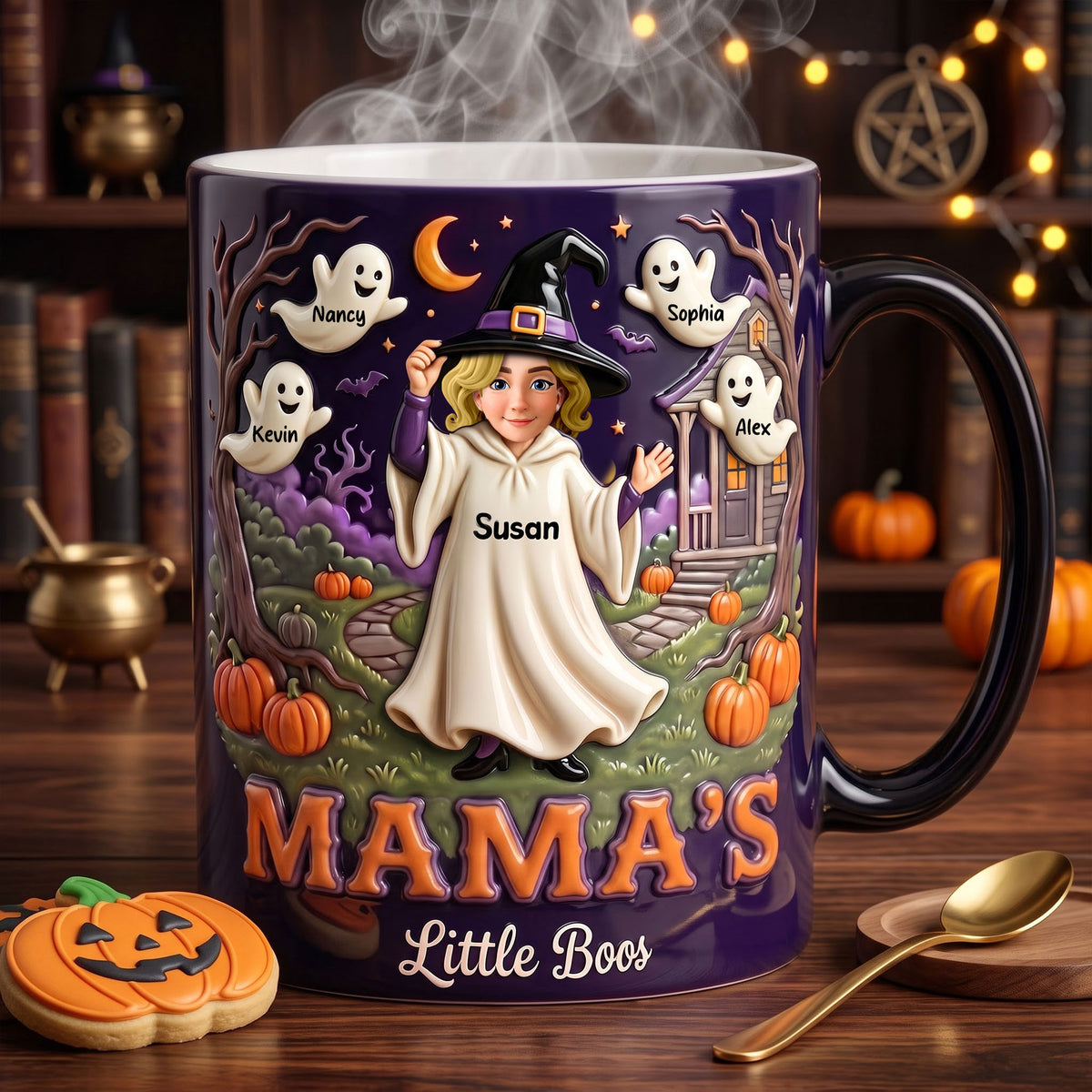 Grandma, Mama's Little Boos Magic Mug - Personalized Gifts For Halloween Magic Mug 05TOTI300726