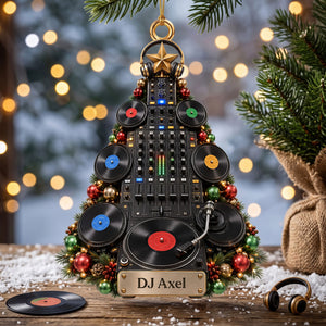 DJ Turntable Christmas Ornament - Personalized Gifts For Music Lovers 03NATI140826