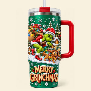 Christmas Mischief Colorful 40oz Tumbler With Handle - Personalized Christmas Gifts 05tyti061026-Homacus