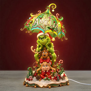 Christmas Monster Family Light Box - Personalized Gifts For Christmas Acrylic Light Box 05PATI210826