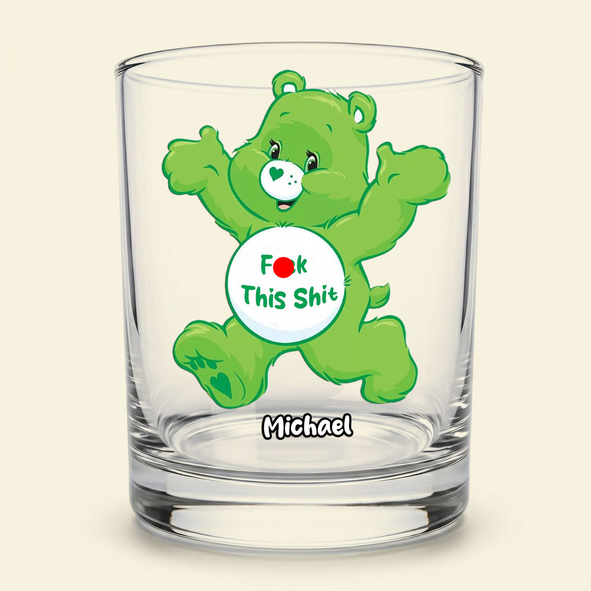 Funny Attitude Round Glass - Personalized Gifts For Drinking Lovers 01HUTI290526-Homacus
