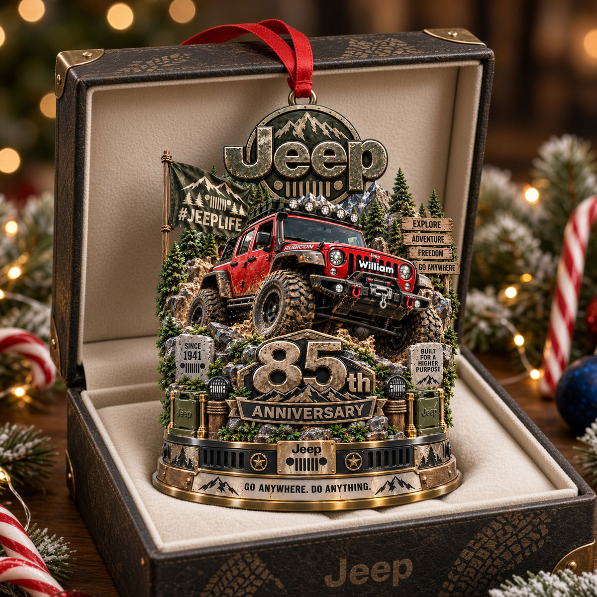 85th Anniversary Mountain Trail Car Ornament - Personalized Gift For Off-road Lovers 05OHTI210926