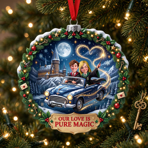Our Love Makes Christmas Feel Like Home - Personalized Gifts For Couple Christmas Ornament 01TOTI140926-Homacus