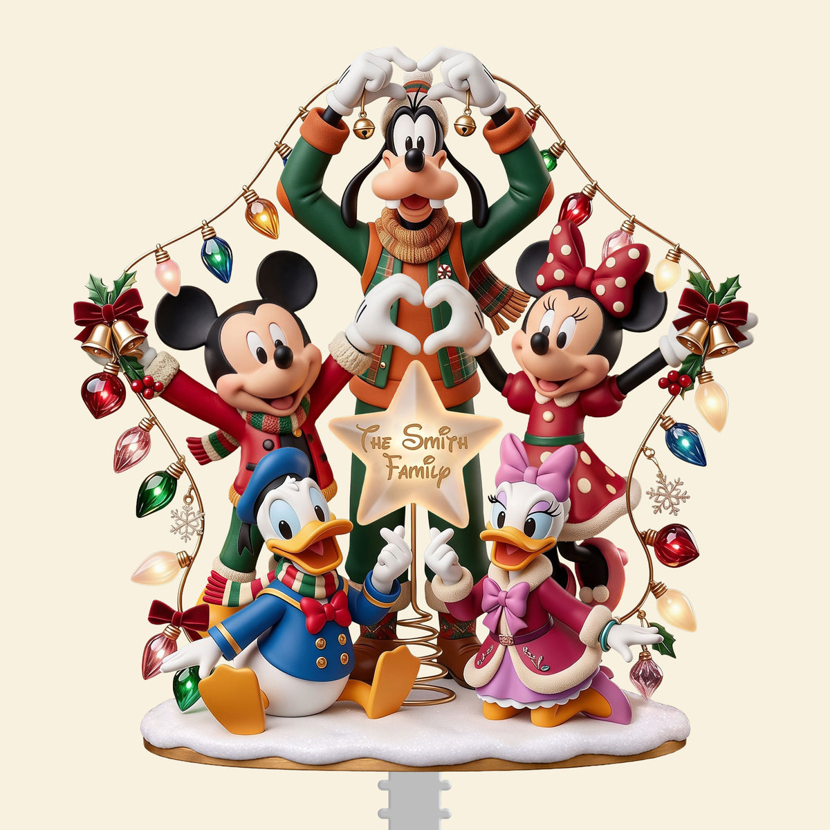 Lovely Christmas Friends Tree Topper - Personalized Christmas Gifts 01pati300926-Homacus