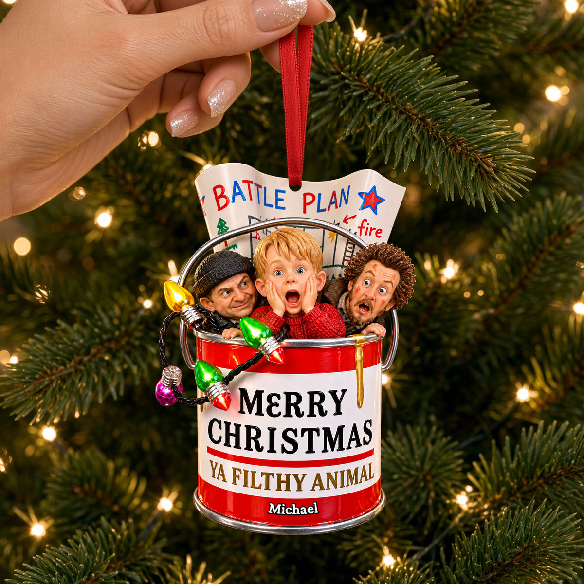 Paint Bucket Ornament - Personalized Gifts For Movie Fans Christmas Ornament 05NATI191026-Homacus
