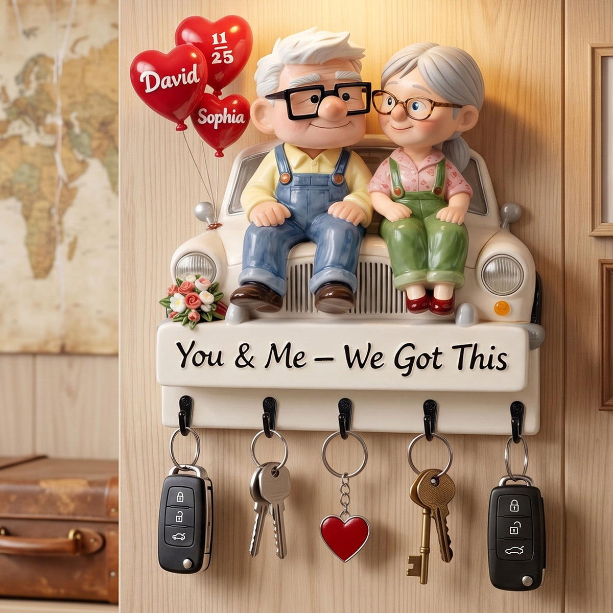Forever Love Acrylic Key Hanger - Personalized Gifts For Couple 02toti270726