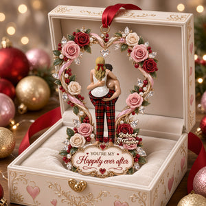 Affectionate Love Rose Ornament - Personalized Gifts For Couple 01qhti170926