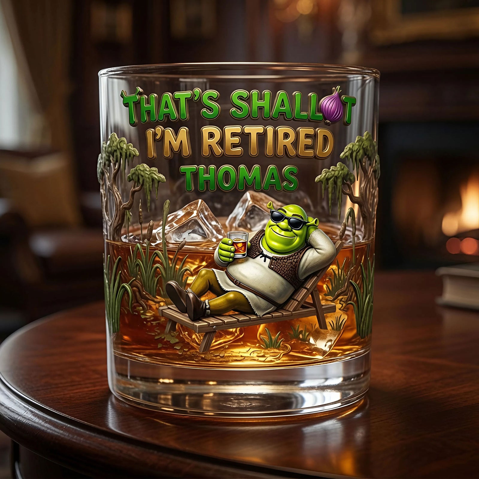 Retired Legend Relaxing Round Glass - Personalized Retirement Gifts 01HUTI110626-Homacus