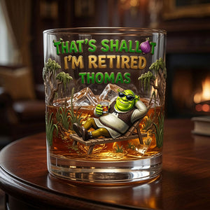 Retired Legend Relaxing Round Glass - Personalized Retirement Gifts 01HUTI110626-Homacus
