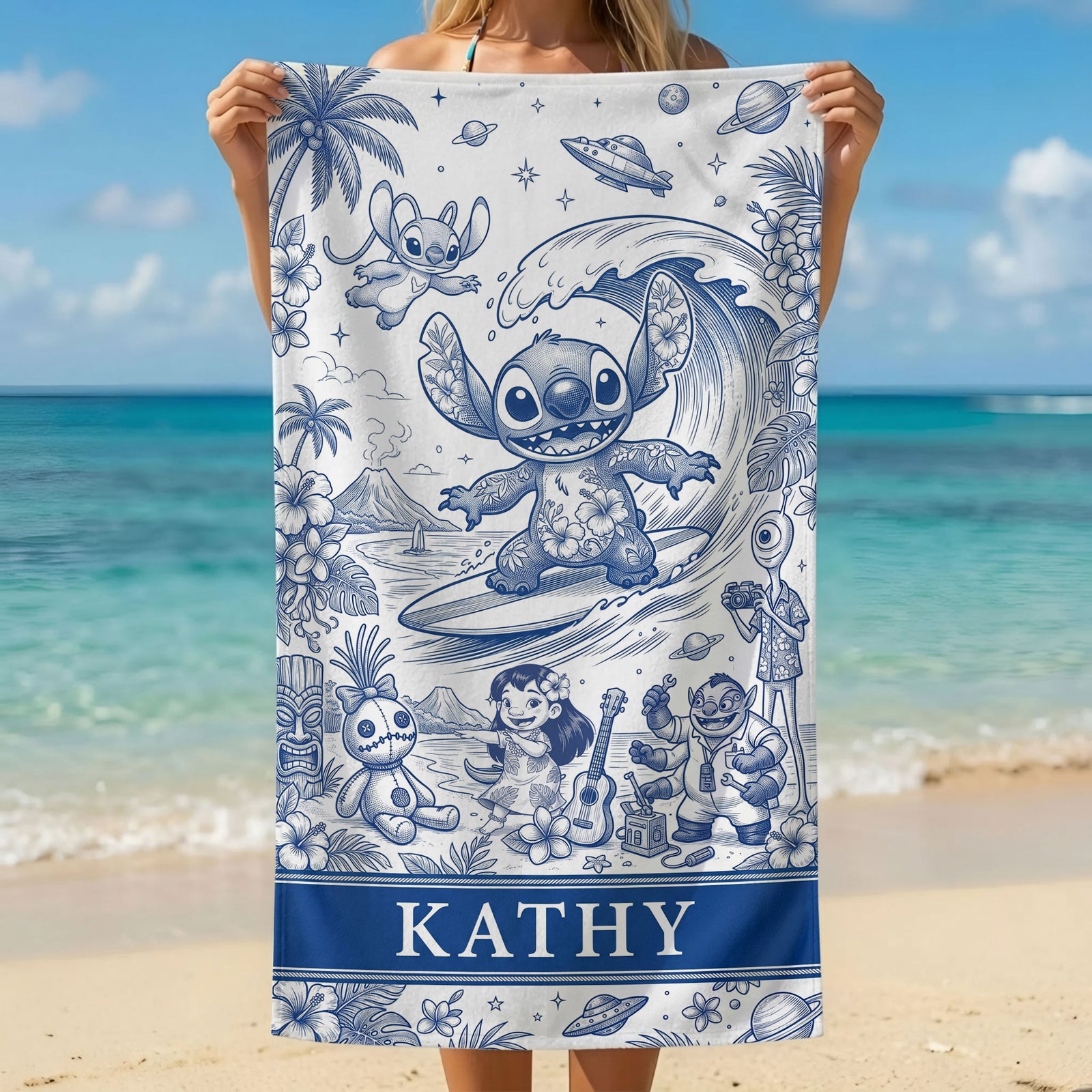 Island Mischief Beach Towel - Personalized Gifts 01qhti180726-Homacus