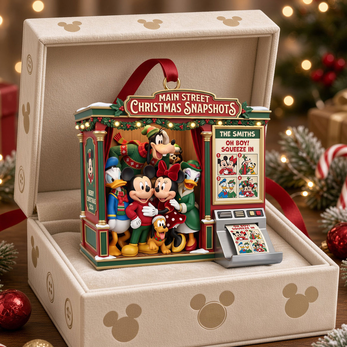 Festive Crew Photo Booth Acrylic Ornament - Personalized Gift For Christmas 04HATI210926