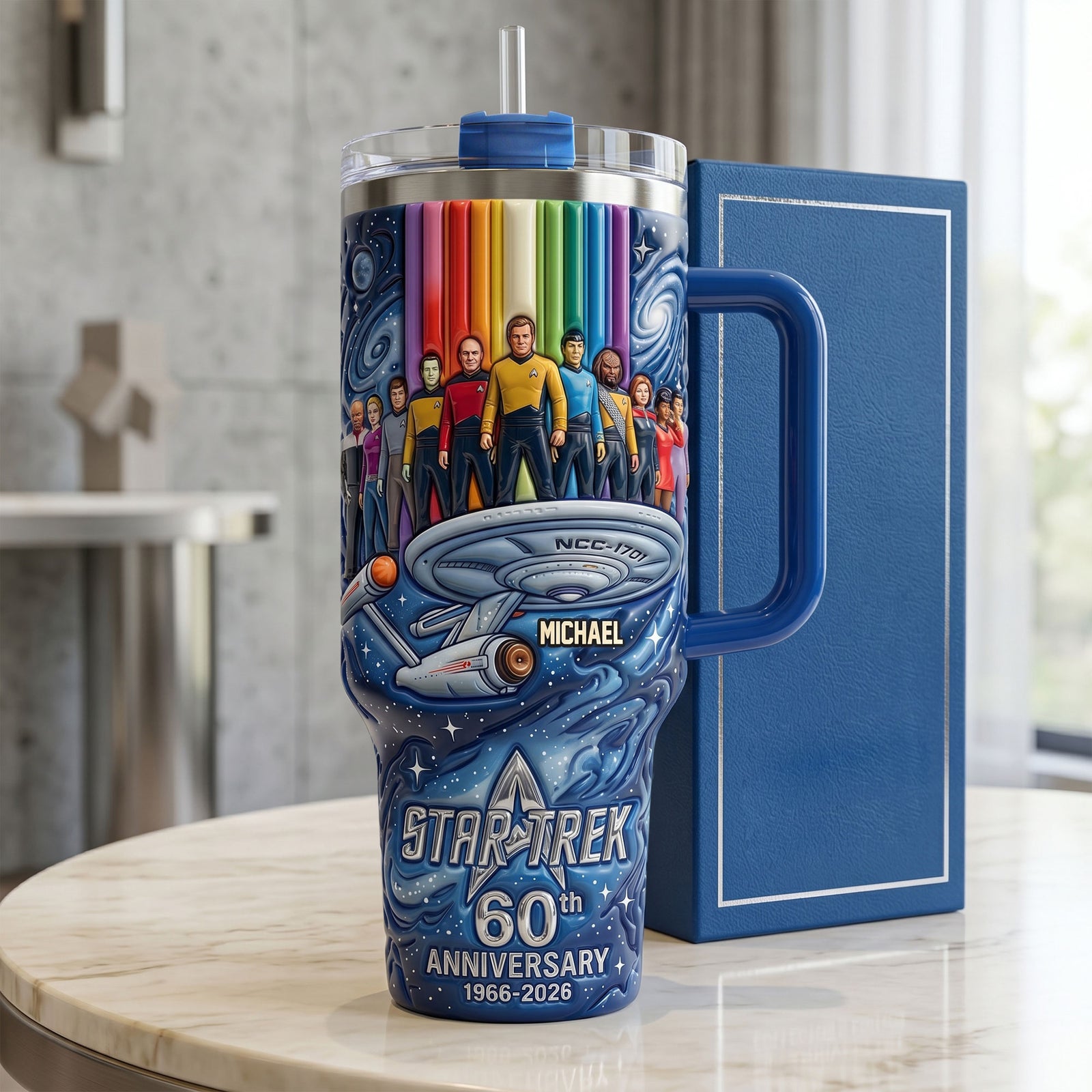 Long Time Leap 40oz Tumbler With Handle - Personalized Gifts 02QHTI230626-Homacus