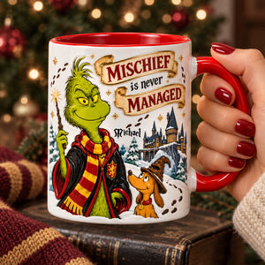Furry Mischief In A Winter Fantastical World Accent Mug - Personalized Christmas Gifts 01huti171026-Homacus