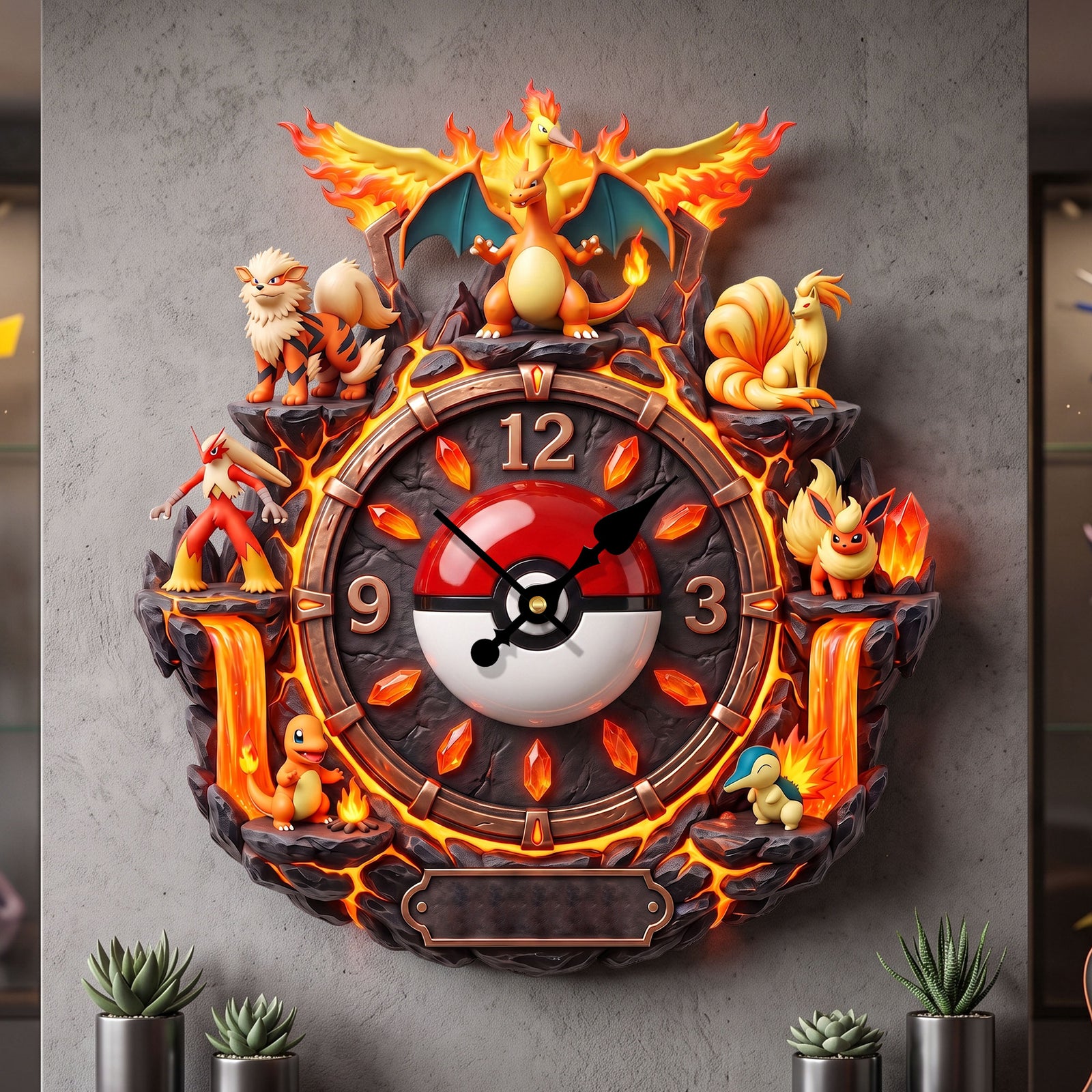 Creature Squad Acrylic Hanging Wall Clock - Personalized Gifts 04hati180726-Homacus