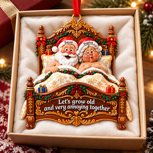 Naughty Christmas Bed Acrylic Ornament - Personalized Gifts For Couples 08NATI231026-Homacus