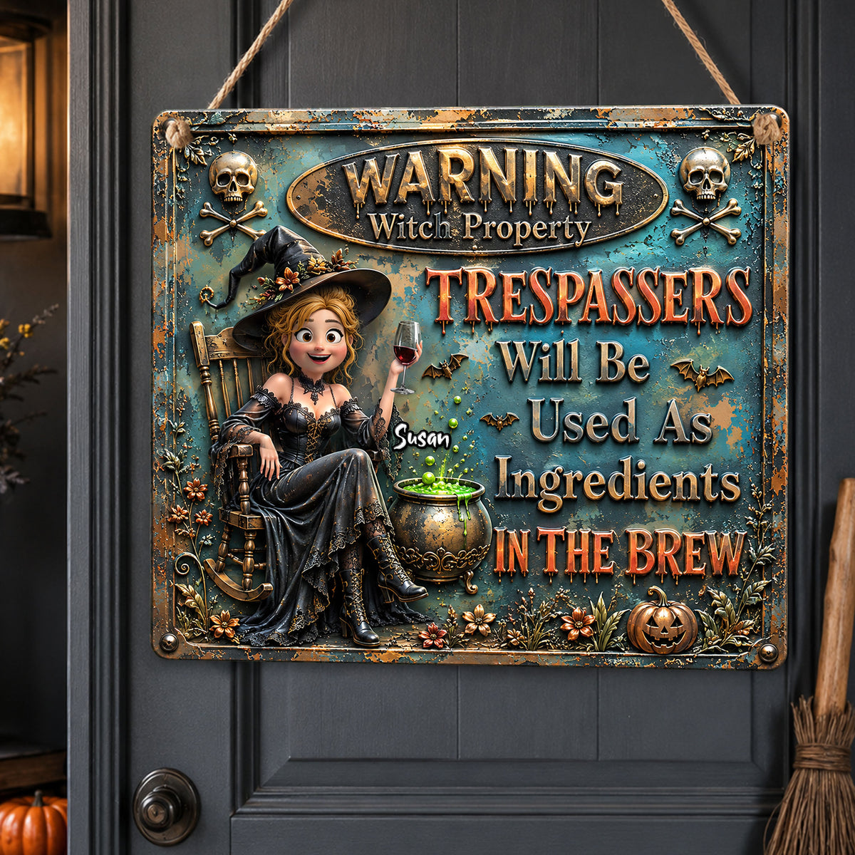 Witch's Property Acrylic Sign - Personalized Gifts For Witch Lovers 03QHTI210726-Homacus