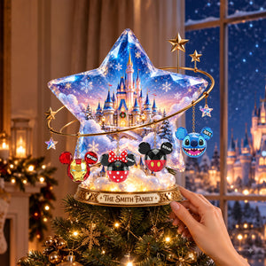 Sparkling Castle Family Tree Topper - Personalized Christmas Gifts For Family 02OHTI151026-Homacus