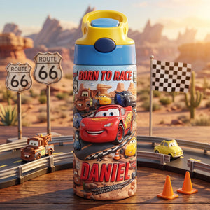 Born To Race 12oz Kid Tumbler - Personalized Back To School Gifts 04tyti270726