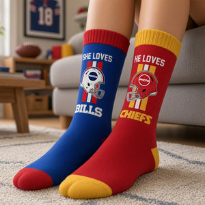 But They Both Love Each Other Middle Tube Socks - Personalized Gifts For Sports Loving Couple 01huti091026-Homacus