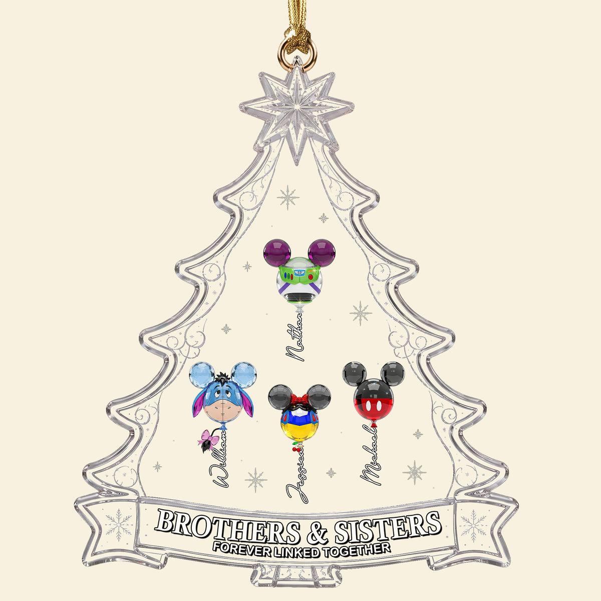 Our Family Bond Christmas Ornament - Personalized Gift For Brother & Sister 041OHTI310726