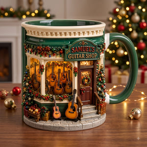 Festive Guitar Shop Accent Mug, Personalized Gifts For Guitar Lovers 05qhti190826-Homacus