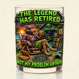 The Legend Has Retired Drinking Glass - Personalized Gifts 01toti080626-Homacus