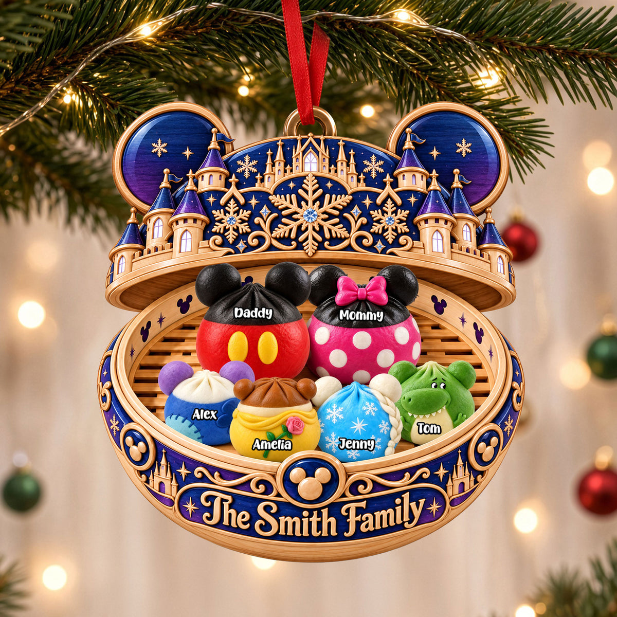 Dumpling Family Ornament - Personalized Gifts For Family Christmas Ornament 02OHTI280926-Homacus