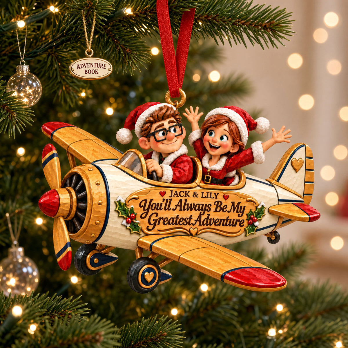 Love Is The Greatest Adventure Acrylic Ornament - Personalized Christmas Gifts For Couples 06tyti300926